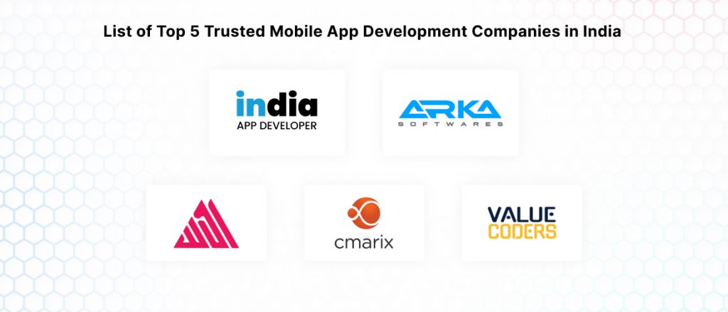 List of Top 5 Trusted Mobile App Development Companies in India