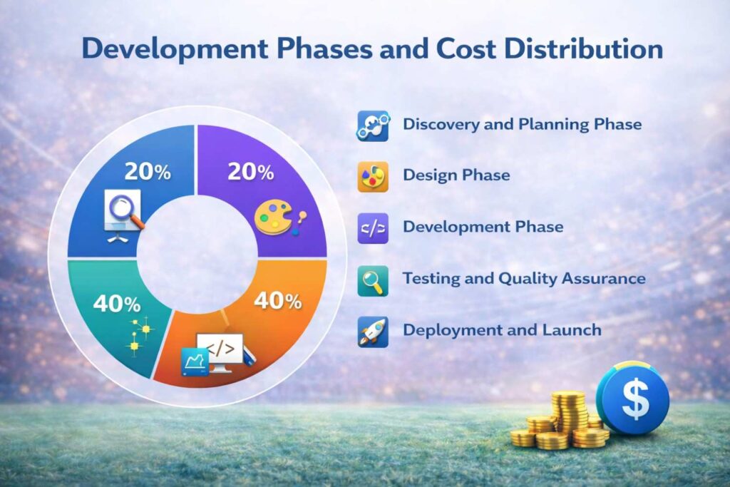 Fantasy Sports App Development Phases and Cost Distribution